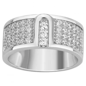 Bague large taille 56 argent 51 oxydes de zirconium