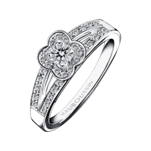 Bague Mauboussin taille 54 Chance of Love N°1 or blanc diamants