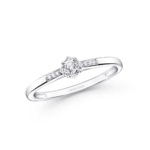 Bague Mauboussin taille 56 Ma Reine d&rsquo;Amour N°1 or blanc diamants