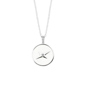 Collier Mauboussin Étoile Universelle blanc argent rhodié diamants – Image 1